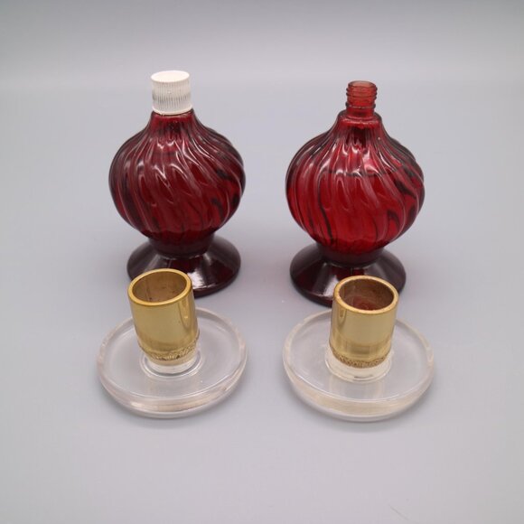 Avon Vintage Charisma 4oz Cologne Candlestick Bottle Vintage Avon Candle Holders - Picture 4 of 6